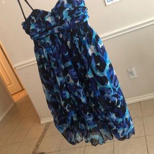 Blue printed dress
